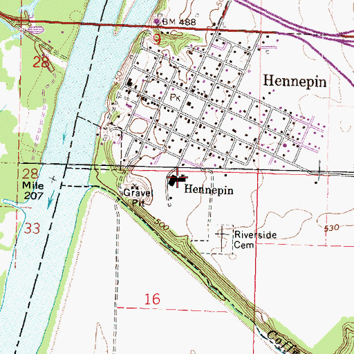 Topographic Map of Putnam County Elementary School-Hennepin Building, IL