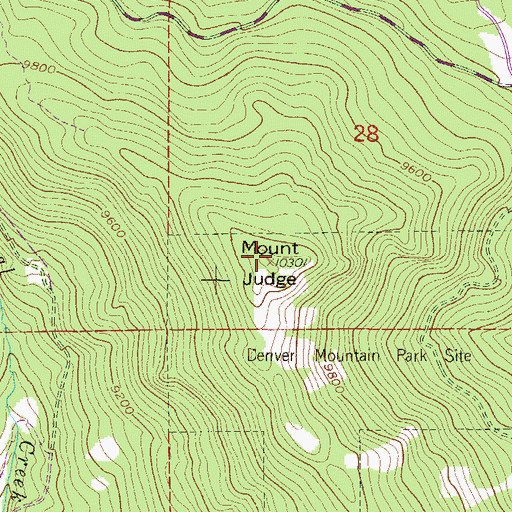 Topographic Map of Mount Judge, CO