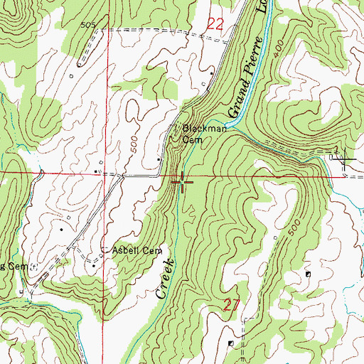 Topographic Map of Drumms Mill (historical), IL