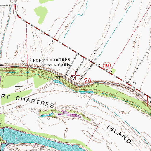 Topographic Map of Fort Cavendish (historical), IL
