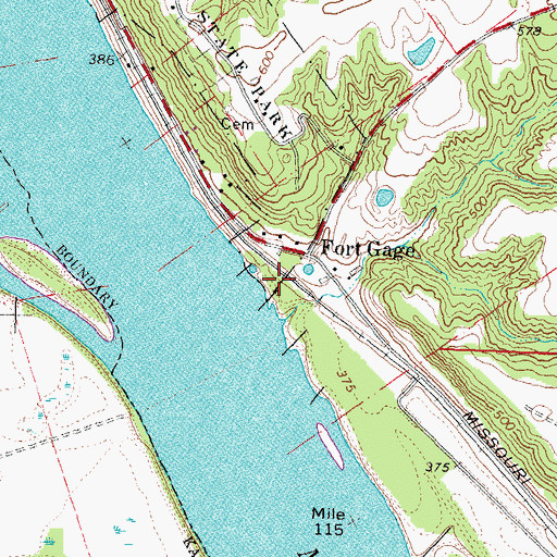 Topographic Map of French Colonial Historic District, IL