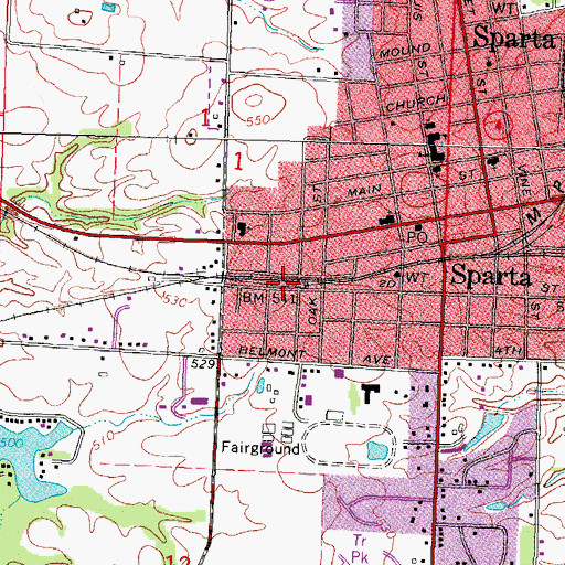 Topographic Map of Misselhorn Art Museum, IL