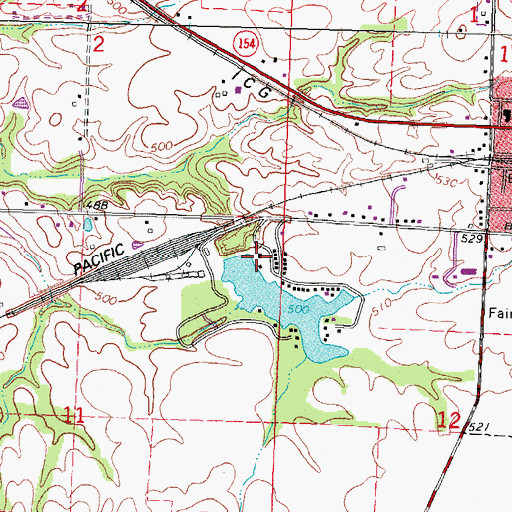 Topographic Map of Sparta Country Club, IL