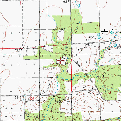 Topographic Map of Macedonia Cemetery, IL