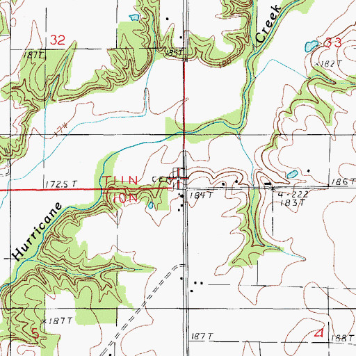 Topographic Map of Nebo Cemetery, IL
