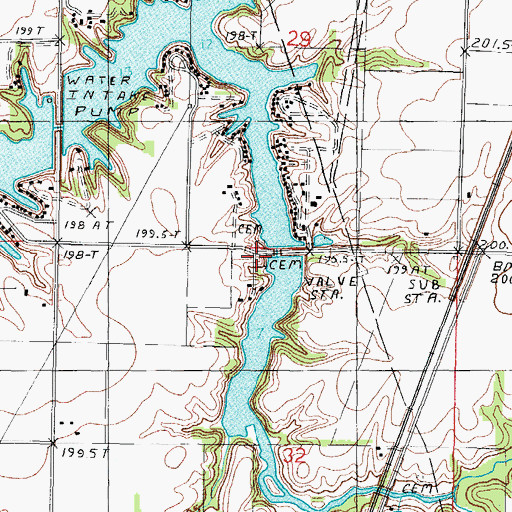 Topographic Map of Zion Cemetery, IL