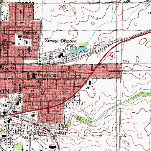 Topographic Map of Kingdom Hall of Jehovahs Witnesses, IL