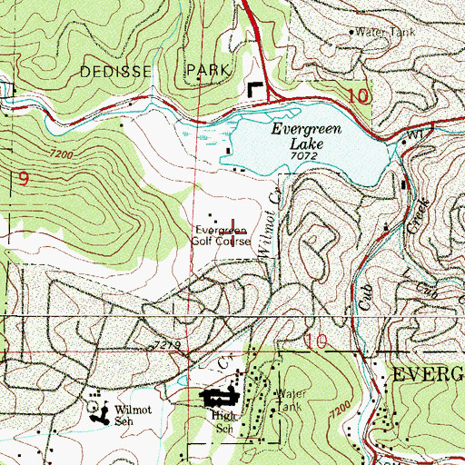 Topographic Map of Little Cub Creek, CO