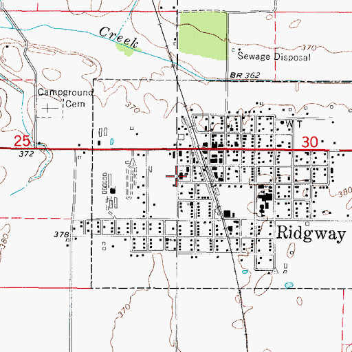 Topographic Map of Saint Joseph Church, IL