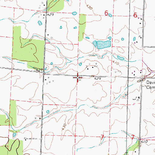 Topographic Map of Russian Orthodox Cemetery, IL