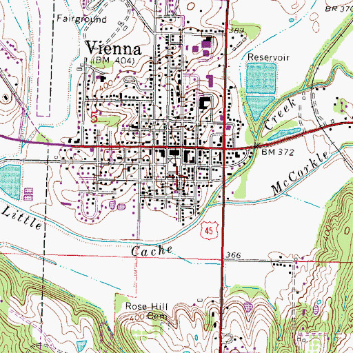 Topographic Map of Carnegie Library, IL