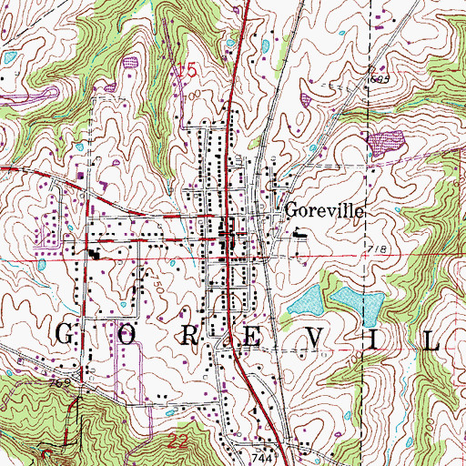 Topographic Map of Church of Christ, IL