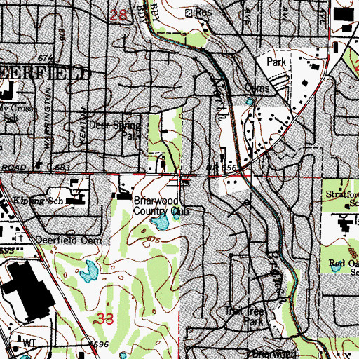 Topographic Map of First Church of Christ Scientist, IL
