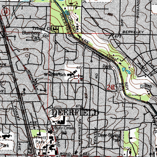 Topographic Map of Walden Park, IL