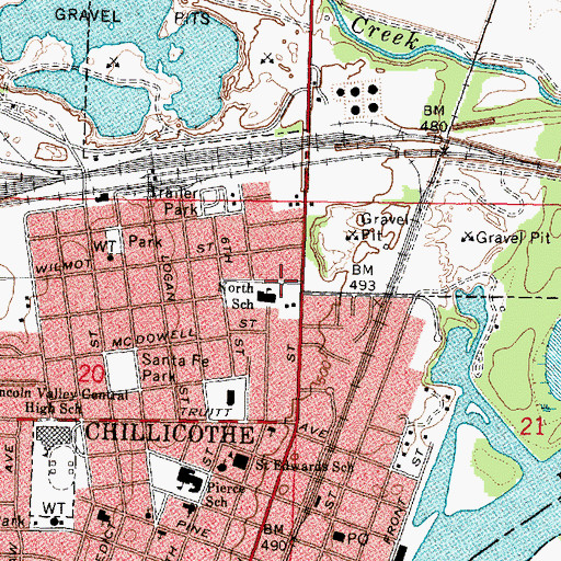 Topographic Map of Chillicothe Bible Church, IL