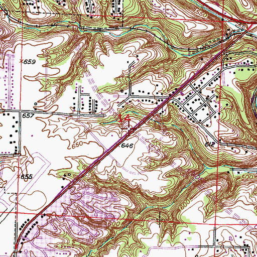 Topographic Map of Interchange 5, IL