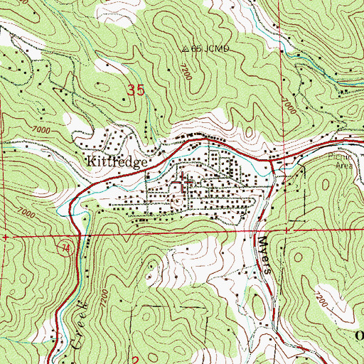 Topographic Map of Kittredge, CO