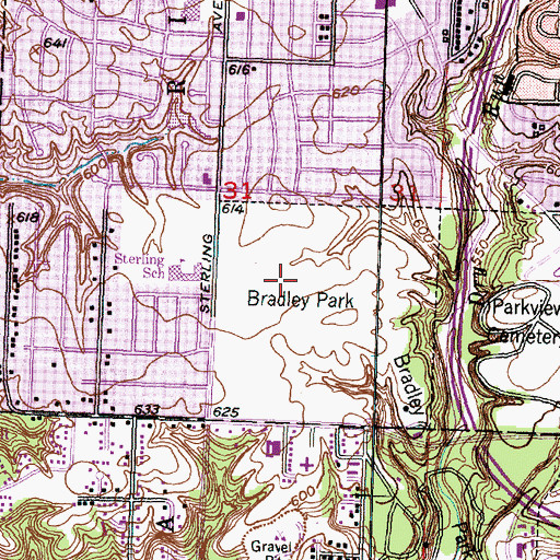 Topographic Map of Newman Golf Course, IL