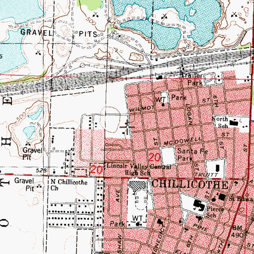 Topographic Map of Our Saviors Lutheran Church, IL