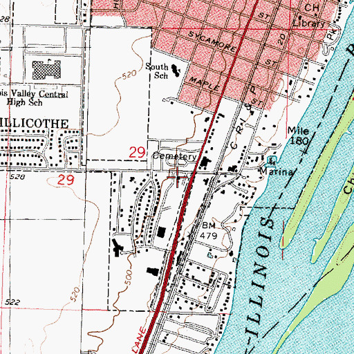 Topographic Map of Plymouth Congregational Church, IL