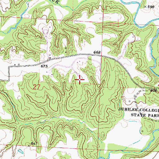Topographic Map of Prairie Lane Picnic Area, IL