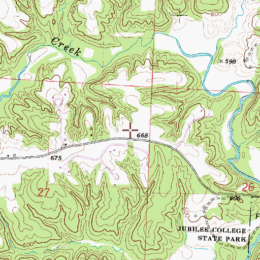 Topographic Map of Quail Meadow, IL