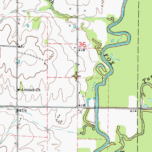 Topographic Map of Fransonia (historical), IL