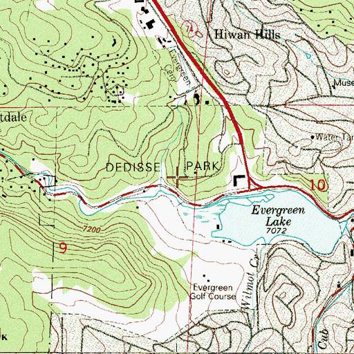 Topographic Map of Dedisse Park, CO