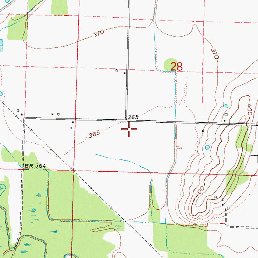 Topographic Map of Arkansas School (historical), IL
