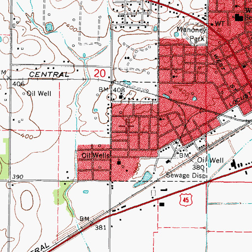 Topographic Map of Beulah Heights Methodist Church (historical), IL