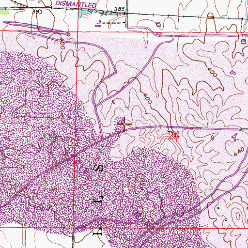 Topographic Map of Cain School (historical), IL