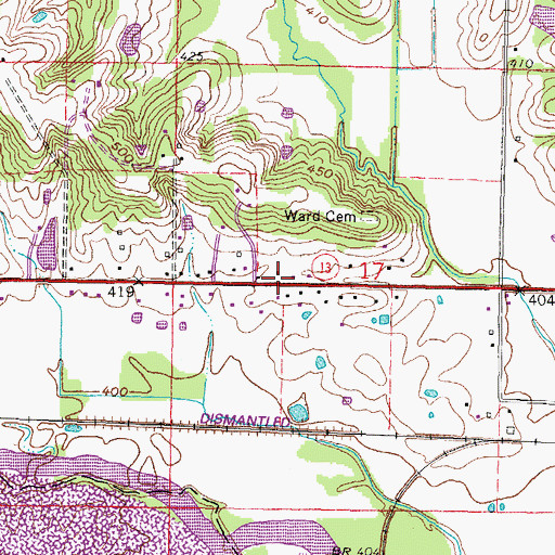 Topographic Map of Dallasania Church (historical), IL