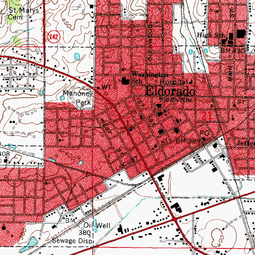 Topographic Map of First Church of Christ, IL