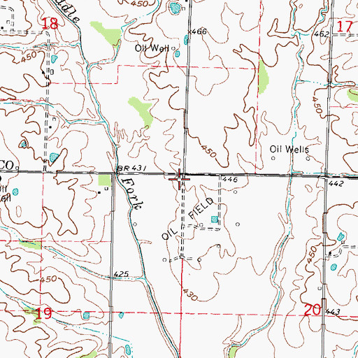 Topographic Map of Fisher Bend School (historical), IL