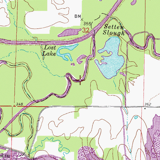 Topographic Map of Grocery Ford, IL