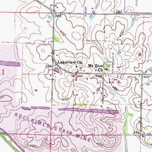 Topographic Map of Lake View School (historical), IL