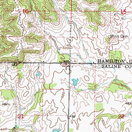 Topographic Map of Oakgrove School (historical), IL