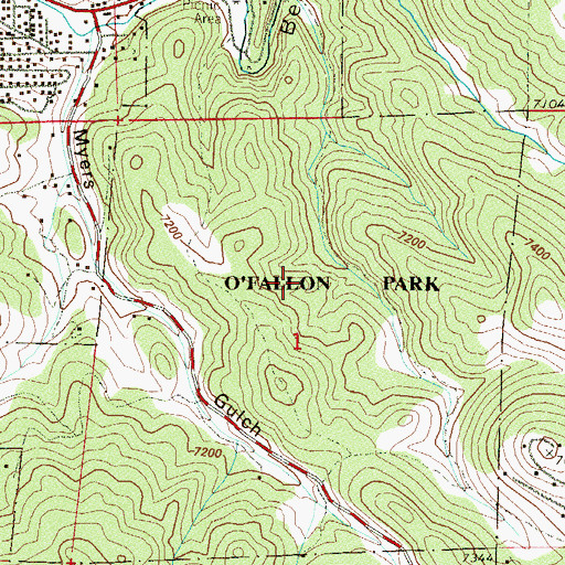 Topographic Map of O'Fallon Park, CO