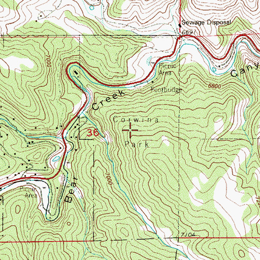 Topographic Map of Corwina Park, CO