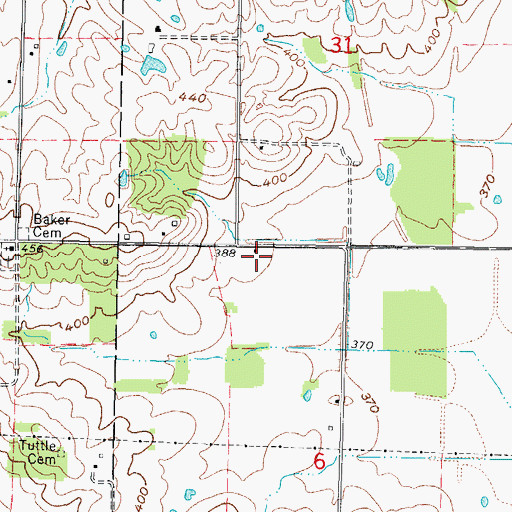Topographic Map of Union School (historical), IL