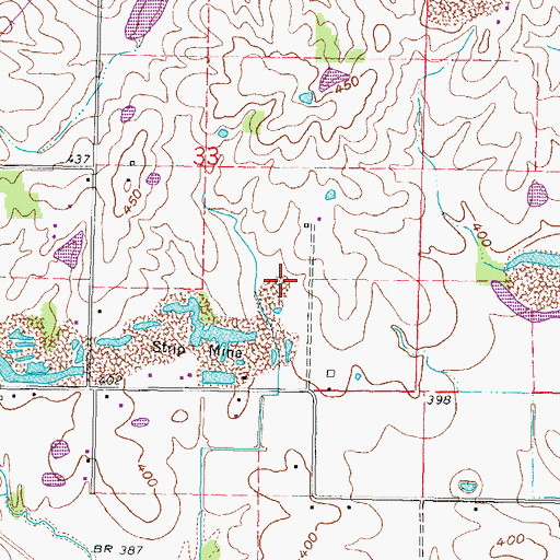 Topographic Map of Wasson Mine Number 2, IL