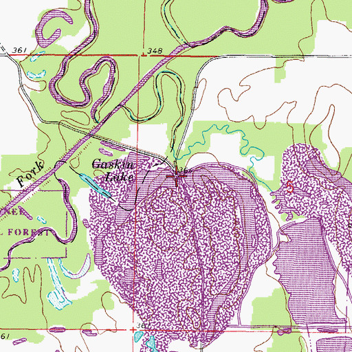 Topographic Map of Whitesville (historical), IL
