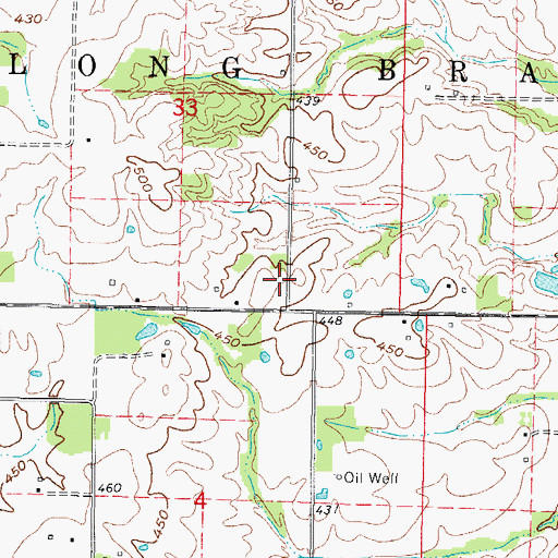 Topographic Map of Wiggins School (historical), IL