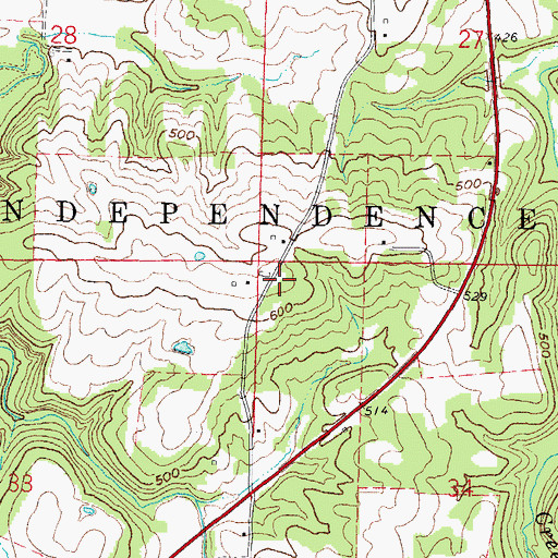 Topographic Map of Winkeman School (historical), IL