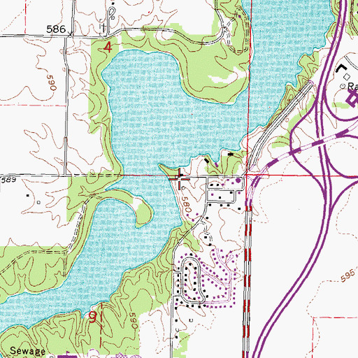 Topographic Map of Bridgeview Park, IL