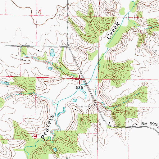 Topographic Map of Cross Plains Post Office (historical), IL