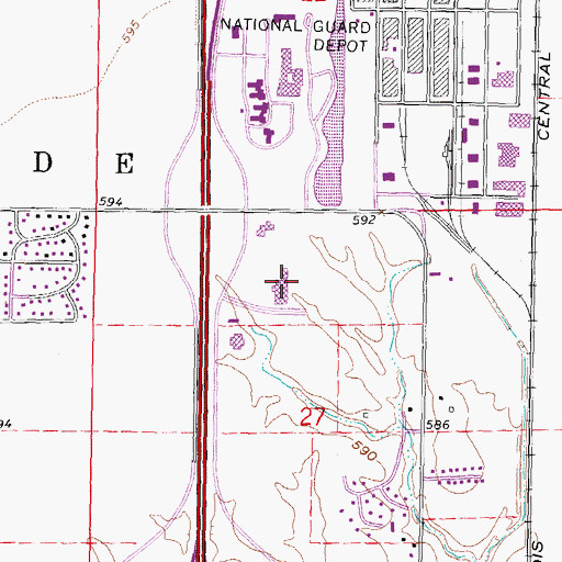 Topographic Map of Doctors Hospital (historical), IL