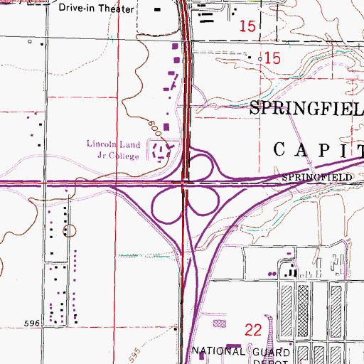 Topographic Map of Interchange 97, IL