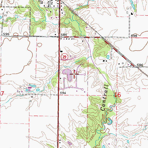 Topographic Map of North Wind, IL
