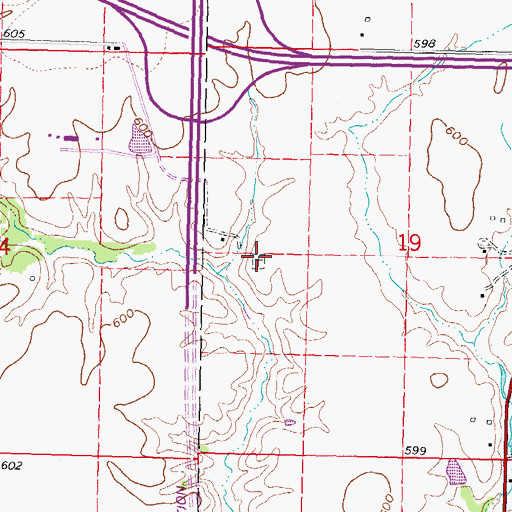Topographic Map of Smith Cemetery, IL